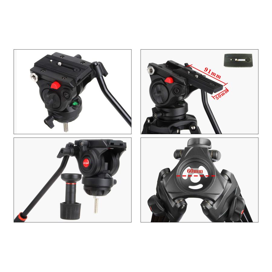 VILTROX（ビルトロックス）プロ級三脚「VX-18M」 Amazon | VILTROX VX-18M プロ級 三脚 一眼レフカメラ/ビデオ