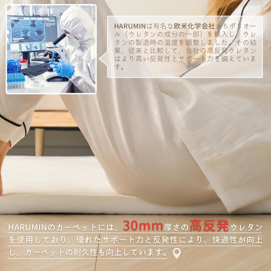 HARUMIN 極厚30mm カーペット ラグ 厚手 約3畳