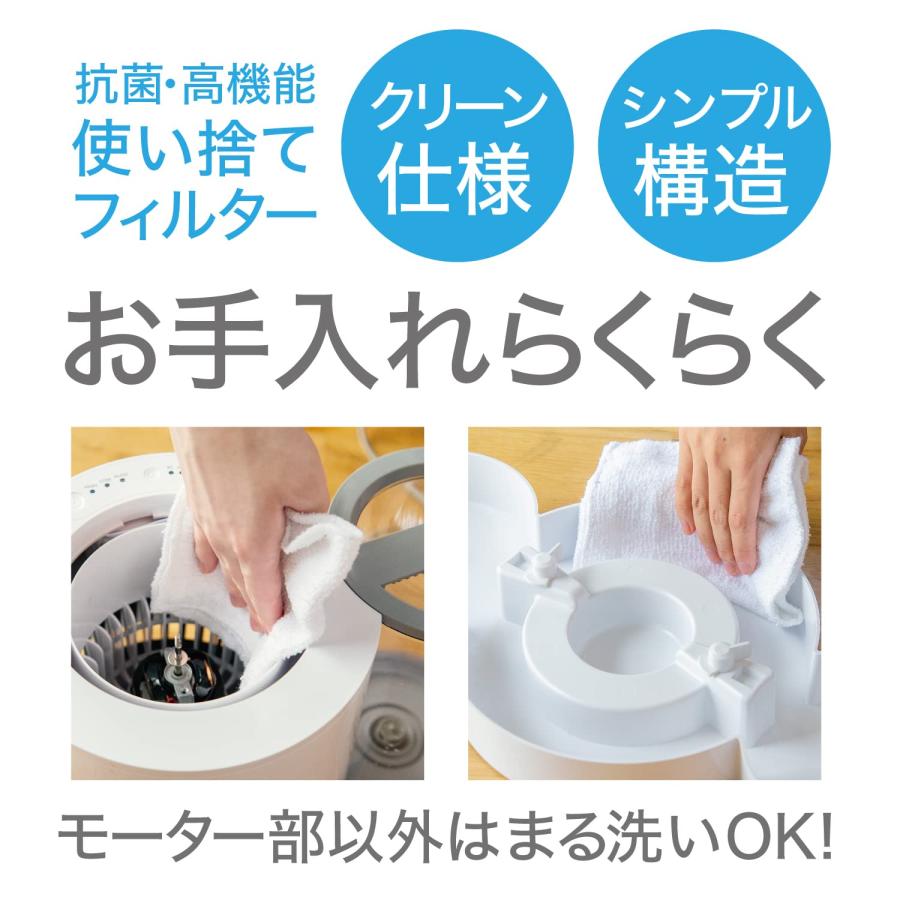 ボルネード 気化式加湿器 サーキュレータ搭載 35畳 大容量 過