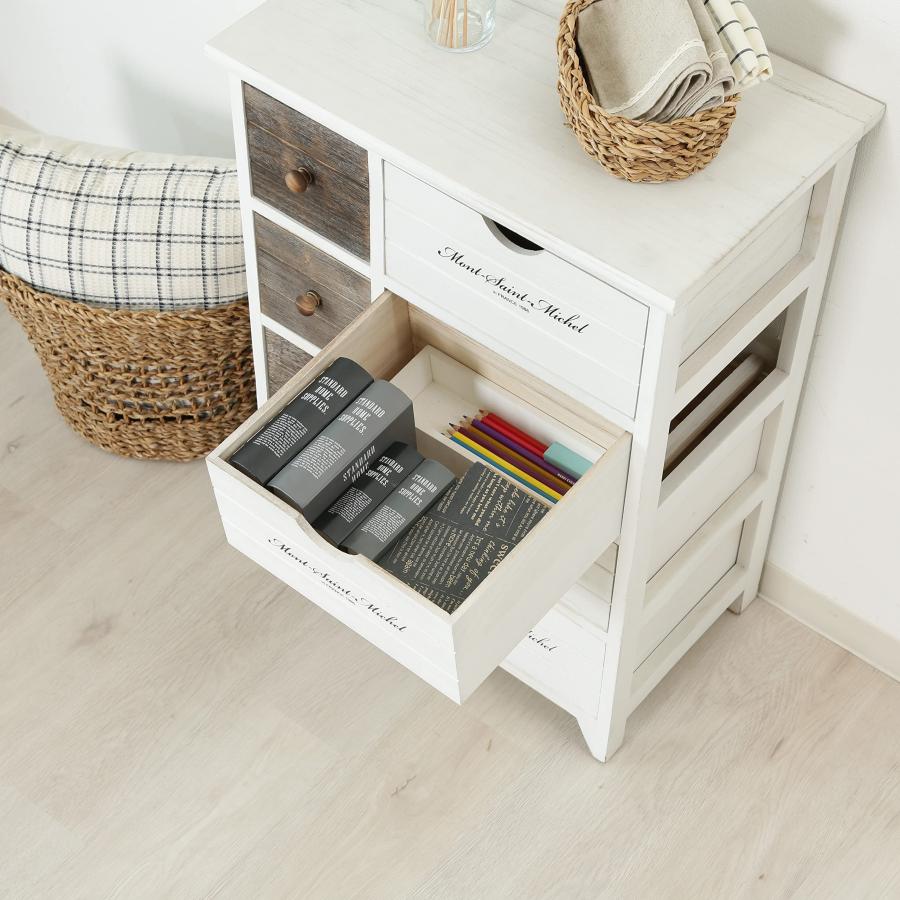 不二貿易 チェスト タンス 4段 幅52cm×奥行32.5×高さ71cm