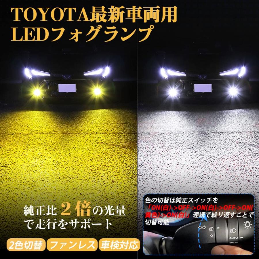 Perrace トヨタ 純正ledフォグランプ 交換用バルブ 200系