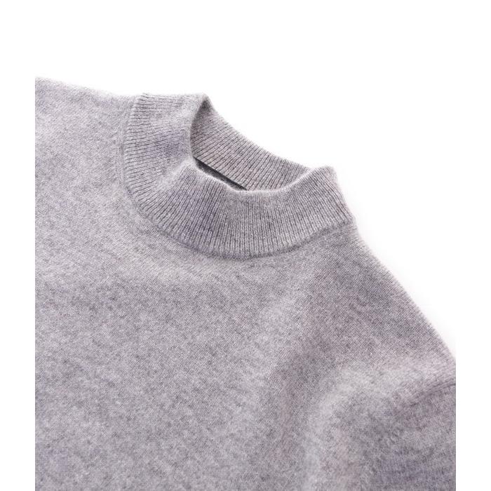 最高級カシミヤ100% GOBI ケーブル編み ハイネックニット グレー