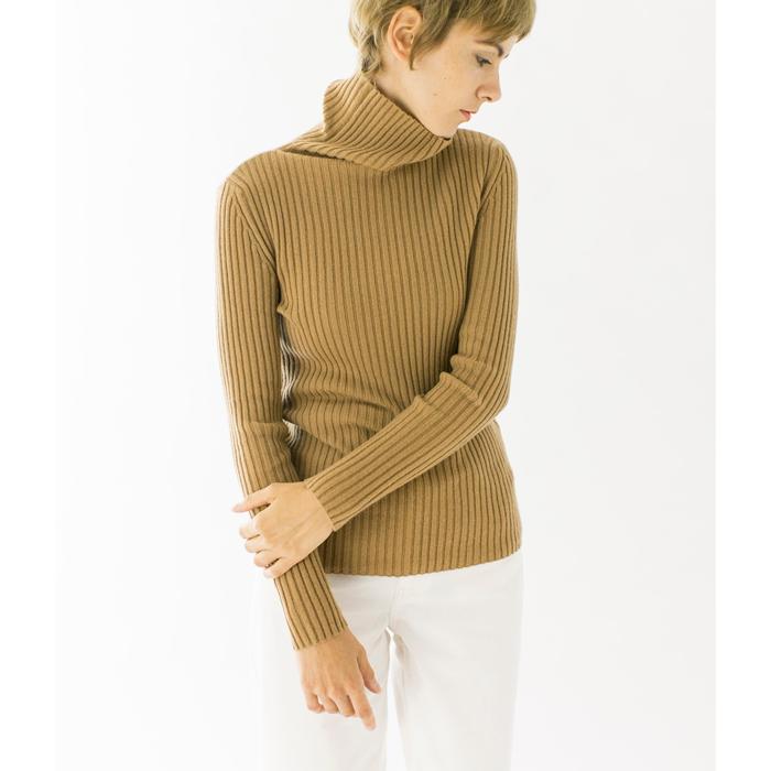 UTO レディース 最高級 カシミヤ 100% 日本製 リブ タートルネック