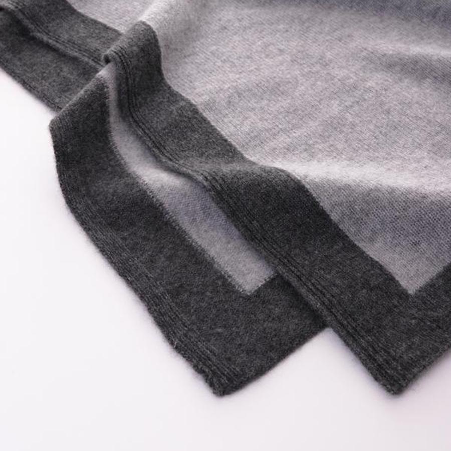 UTO 最高級 カシミヤ 100% 日本製 額縁配色 天使のストール 色：25色