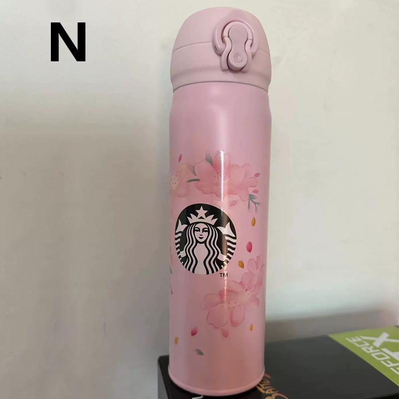 スターバ 水筒 ボトル 桜 500ml 保冷保温 魔法瓶 大容量 持ち運び