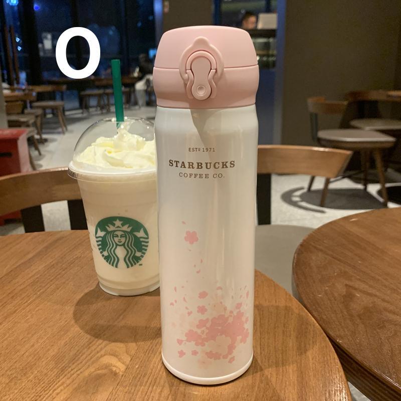 スターバ 水筒 ボトル 桜 500ml 保冷保温 魔法瓶 大容量 持ち運び
