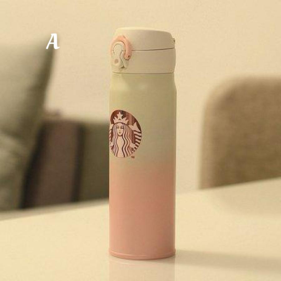 スターバ 水筒 ボトル 桜 500ml 保冷保温 魔法瓶 大容量 持ち運び