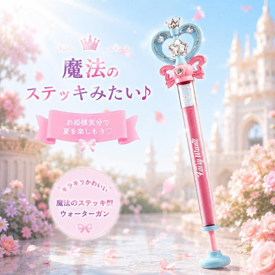 魔法のステッキ 他 水鉄砲 子供 女の子 魔法ステッキ おもちゃ ウォーターガン 軽量100g