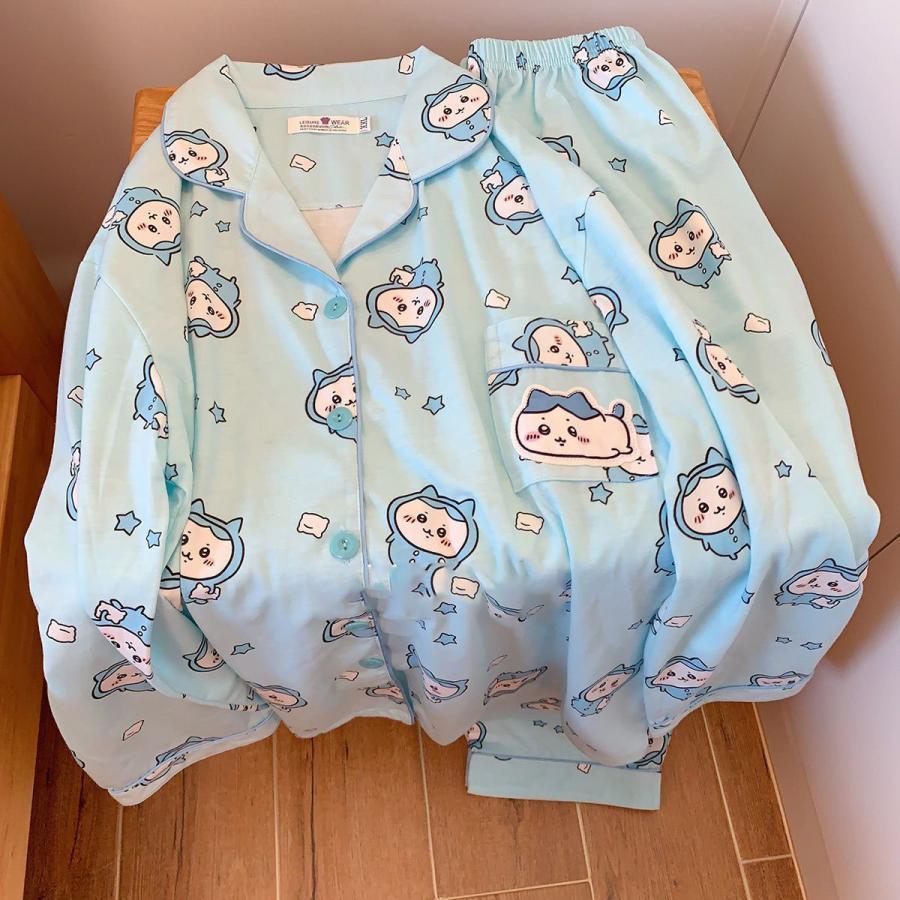 韓国限定 SPAO ちいかわ パジャマ 長袖 ルームウェア ウサギ M 桜 SPAO】25FW ちいかわ コラボ 長袖パジャマ 男女兼用 S～XXL (SPAO