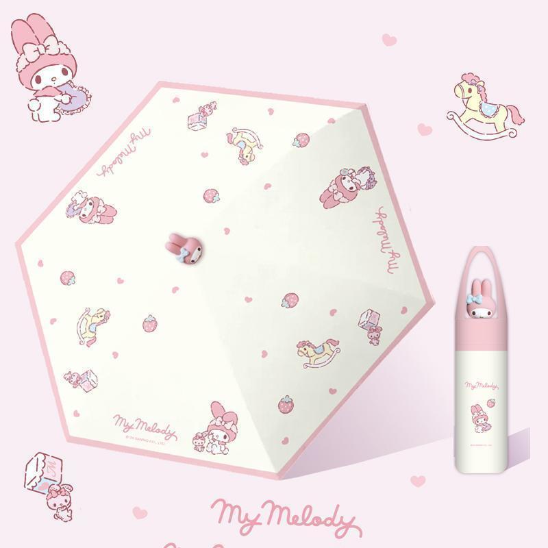 マイメロ 傘 キャラクター 日傘 立体 折りたたみ傘 UVカット 遮光