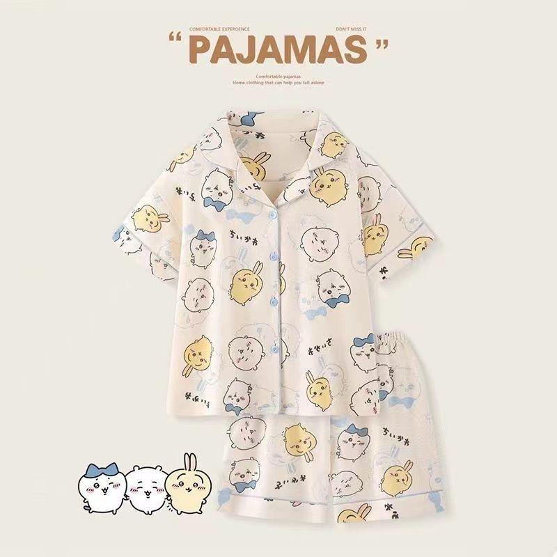 三点セット ちいかわ 子供パジャマ ハチワレ ウサギ 上下セット