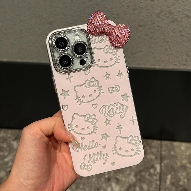 ハローキティ 携帯電話カバー 花飾り付き 携帯電話カバー ハローキティ 花飾り付き スマートフォン 16/15/14/13