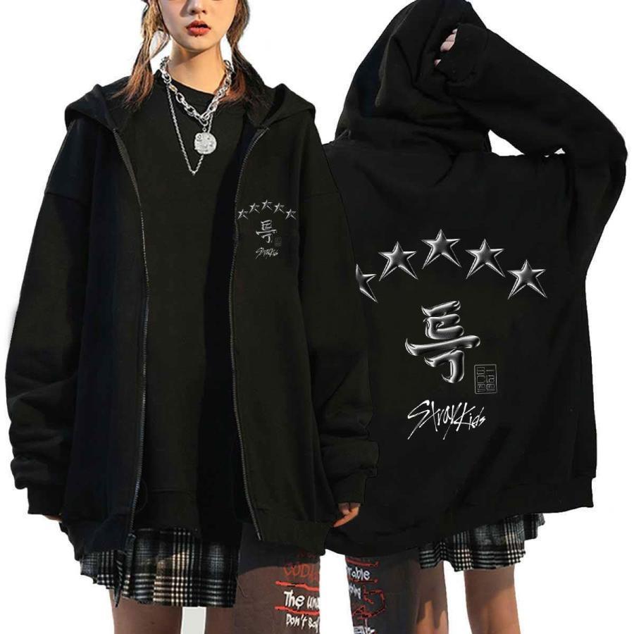 ストレイキッズ StrayKids パーカー 長袖 韓国 フード付き アイドル