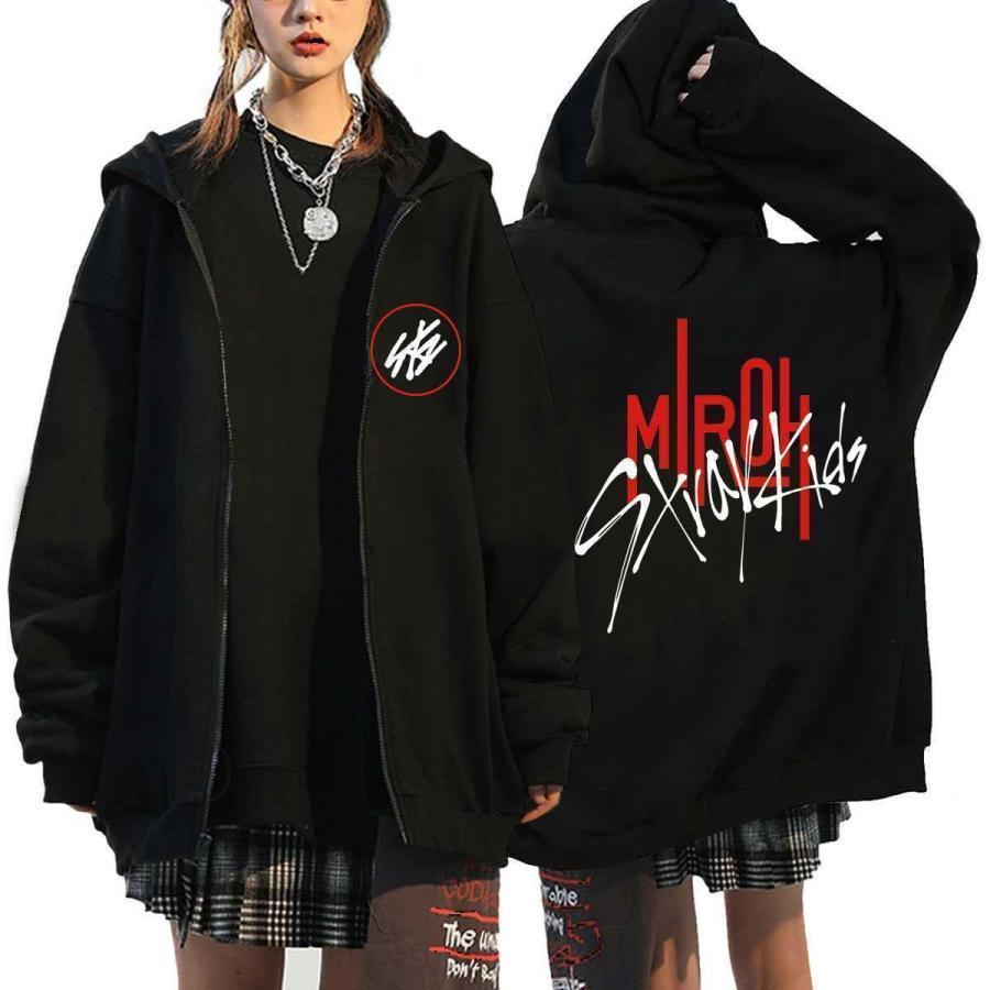 ストレイキッズ StrayKids パーカー 長袖 韓国 フード付き アイドル