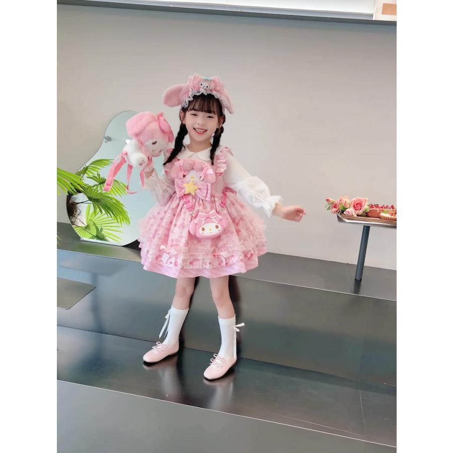 マイメロ 子供 ワンピース 長袖 コスプレ衣装 変装 かわいい キッズ