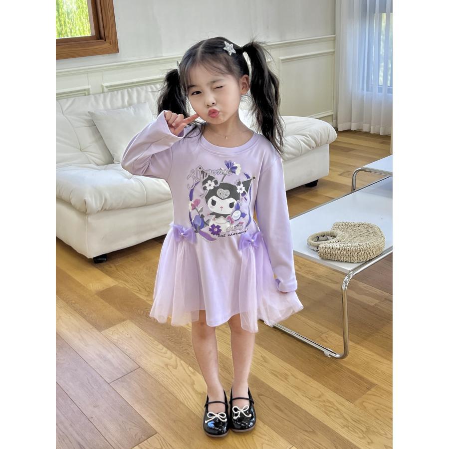 ワンピース 長袖 秋 冬 子供 キッズ 女の子 かわいい キャラクター