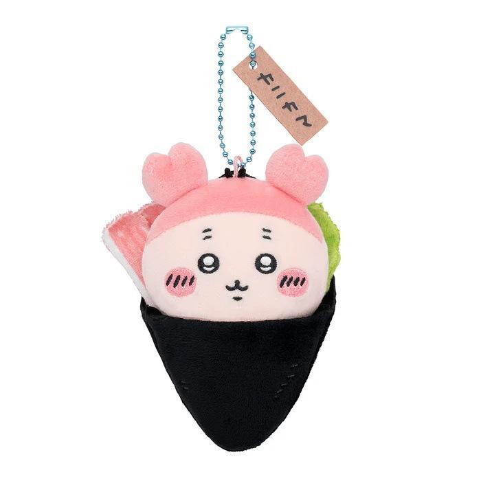 ちいかわ 寿司 マスコット デザイン ぬいぐるみキーホルダー ハチワレ