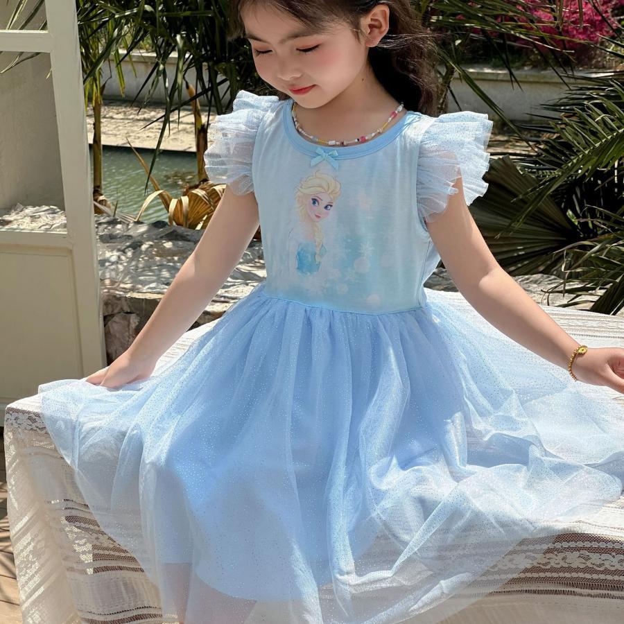 anokhi kidsお姫様ワンピース ワンピース アリエル アナと雪 キッズ お姫様 子供 女の子 ドレス 夏