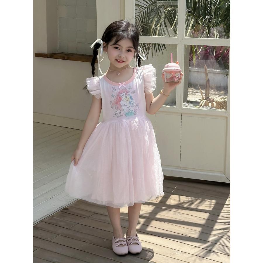 anokhi kidsお姫様ワンピース ワンピース アリエル アナと雪 キッズ お姫様 子供 女の子 ドレス 夏