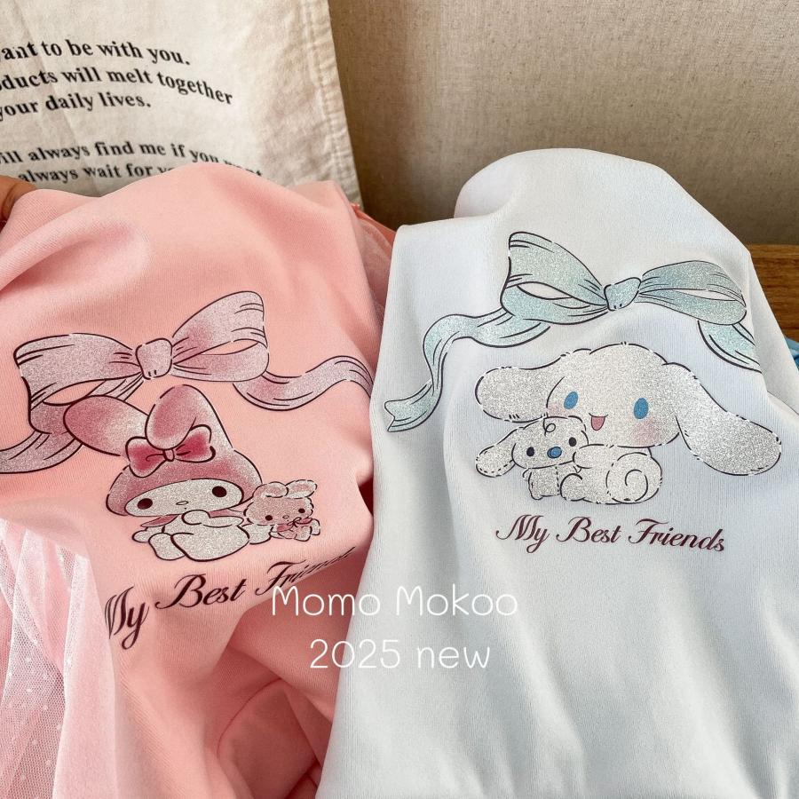 2026新作】クロミ/マイメロ パーカー tシャツ 長袖 キッズ シナモン