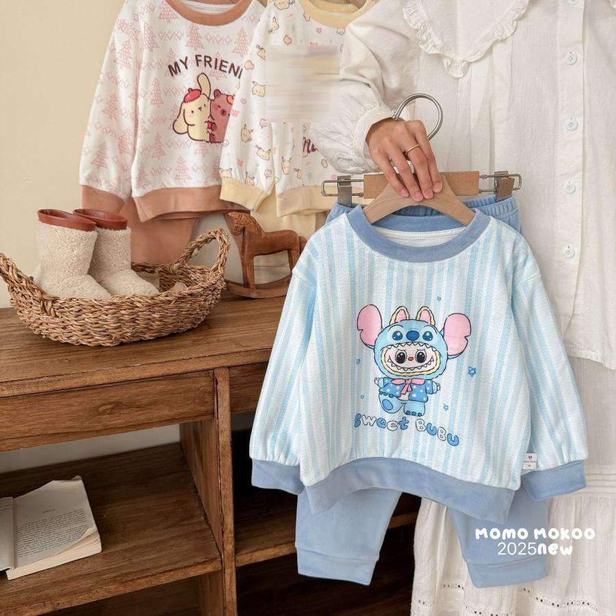 おまめ様❣️バートン⭐️キッズウェアセット　140/Ｍ着画有 ボア地】ふわふわ暖かい クロミちゃん エルサ プリン マイメロ 子供