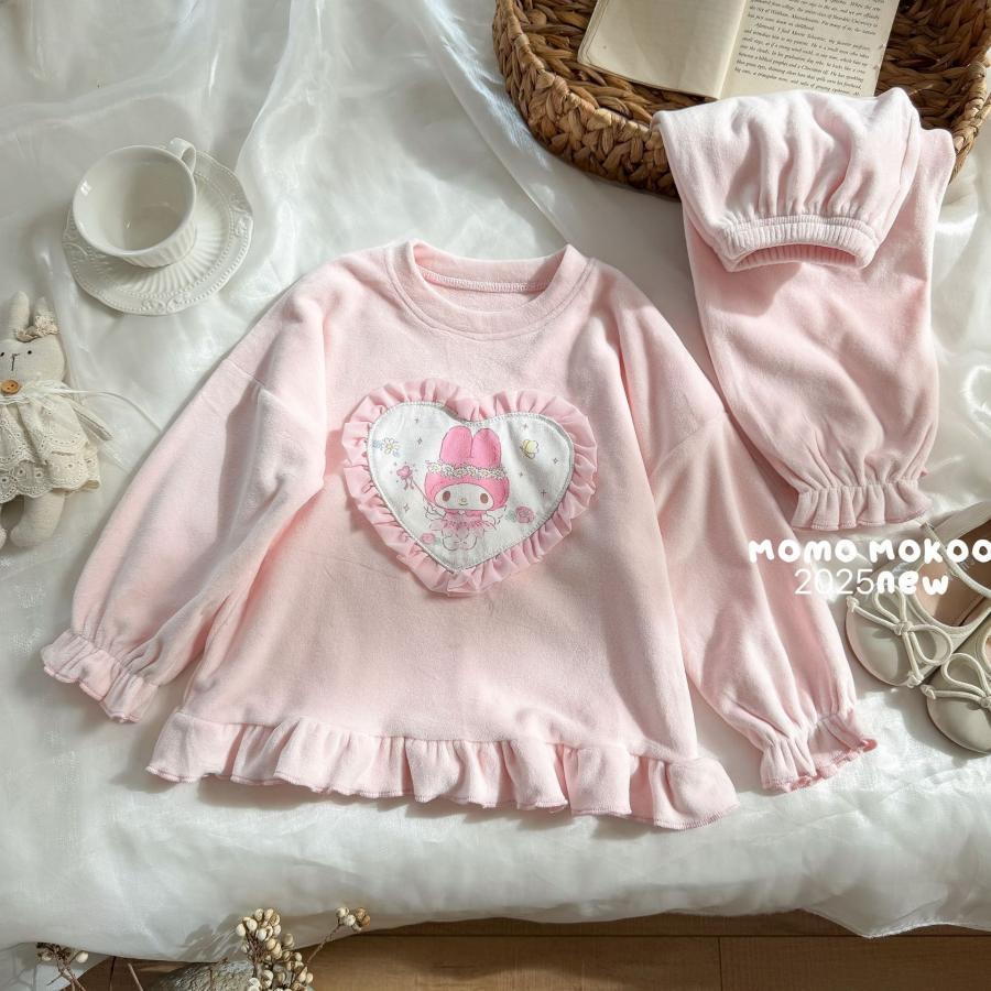 新品未使用未開封　クロミ ルームウェア　6点セット L ボア地 韓国風 クロミ ちゃん 冬パジャマ メロティ女の子 上下セット