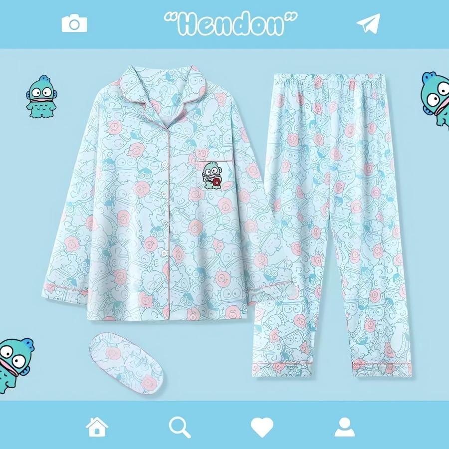 上下セット】ハンギョドン パジャマ ルームウエア 部屋着 長袖 半袖 夏