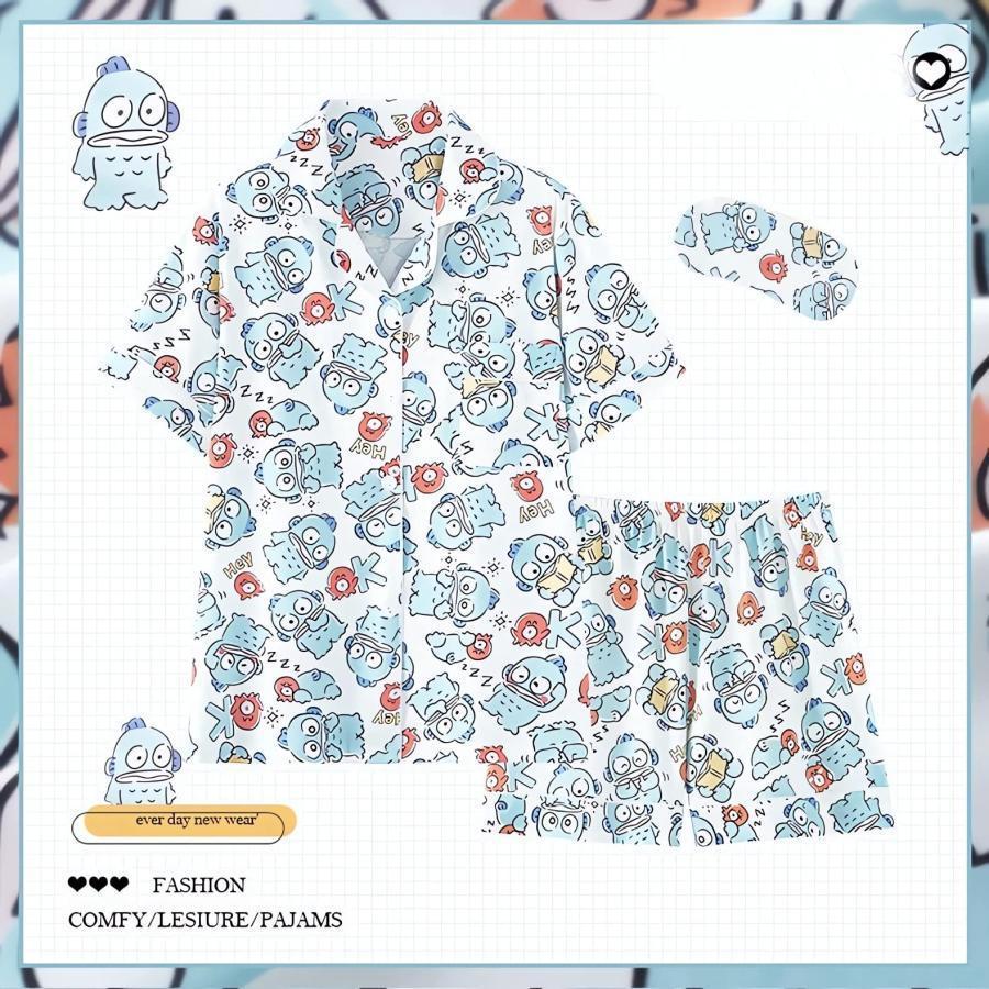 上下セット】ハンギョドン パジャマ ルームウエア 部屋着 長袖 半袖 夏