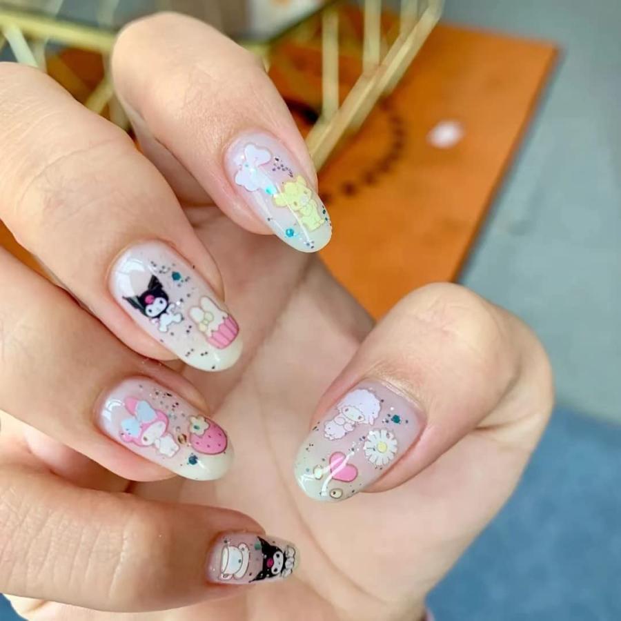 ネイルステッカー ネイルシール 5枚セット かわいい キャラクター