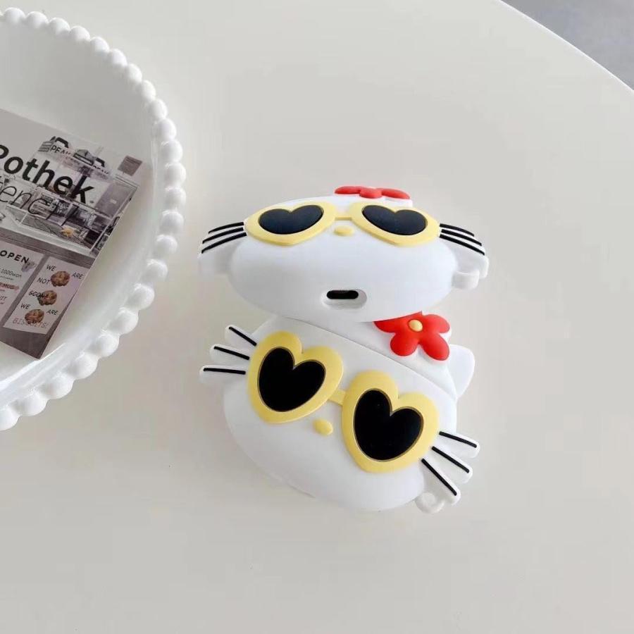 キティちゃん AirPods pro2 ケースカバー メガネ キティ かわいい 1/2