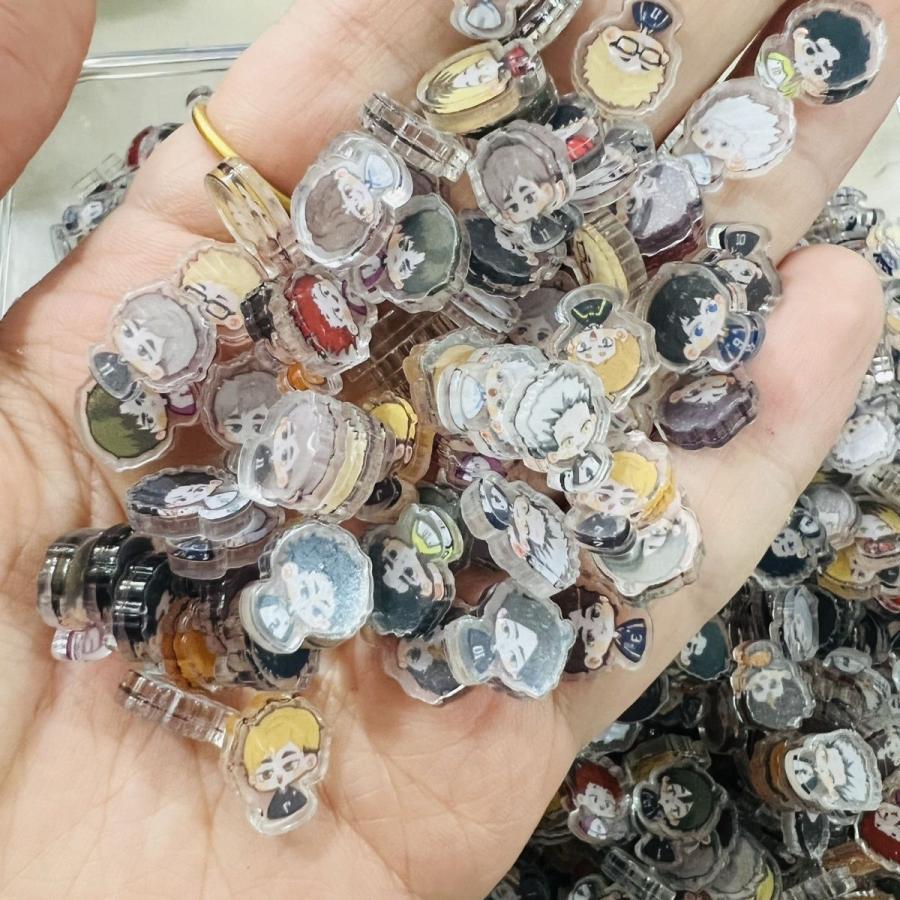 110枚 ハイキュー デコパーツ アクリル製 約110枚 2cm 烏野 日向翔陽