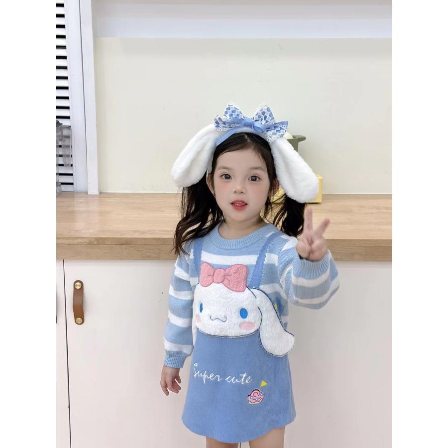 シナモロール キッズ服 女の子 クロミ マイメロ ワンピースドレス 長袖