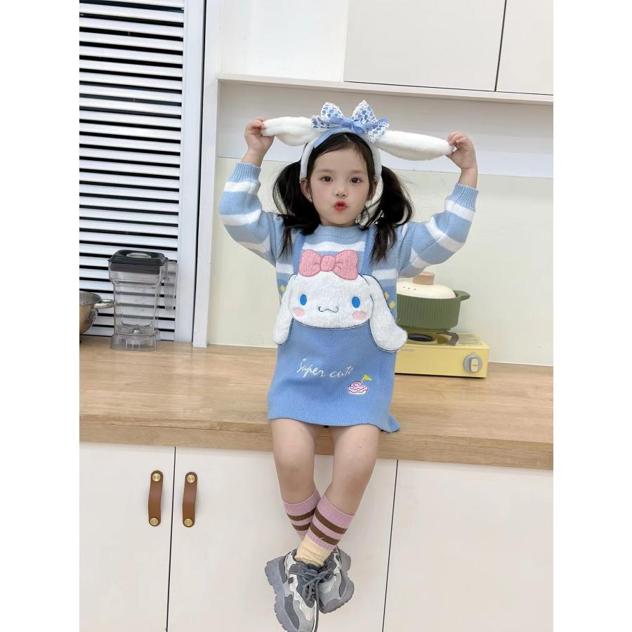 シナモロール キッズ服 女の子 クロミ マイメロ ワンピースドレス 長袖