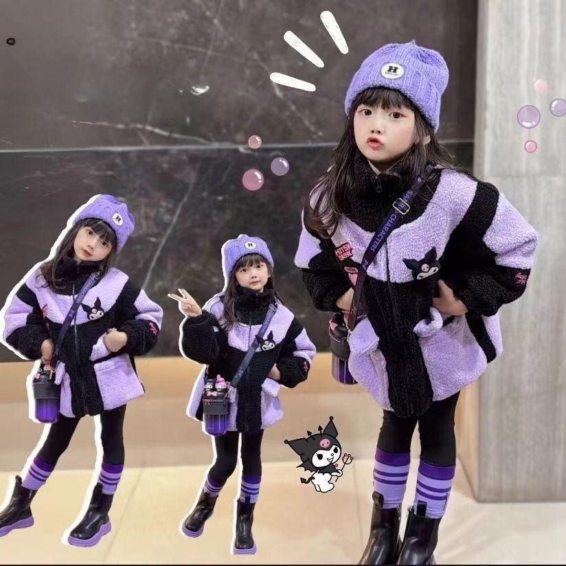 クロミちゃん コート 子供 冬 女の子 男の子 ジャケット 裏起毛 フード