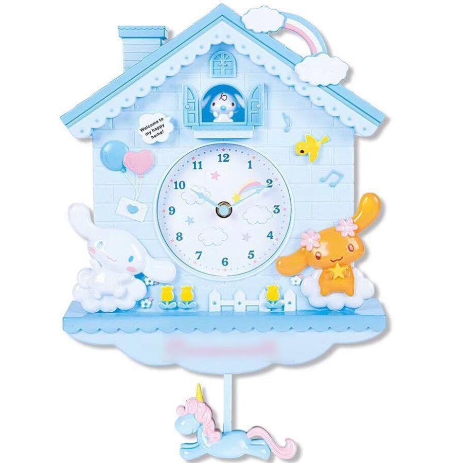 シナモロール 掛け時計 クロミ マイメロ クオーツ時計 子供 目覚まし