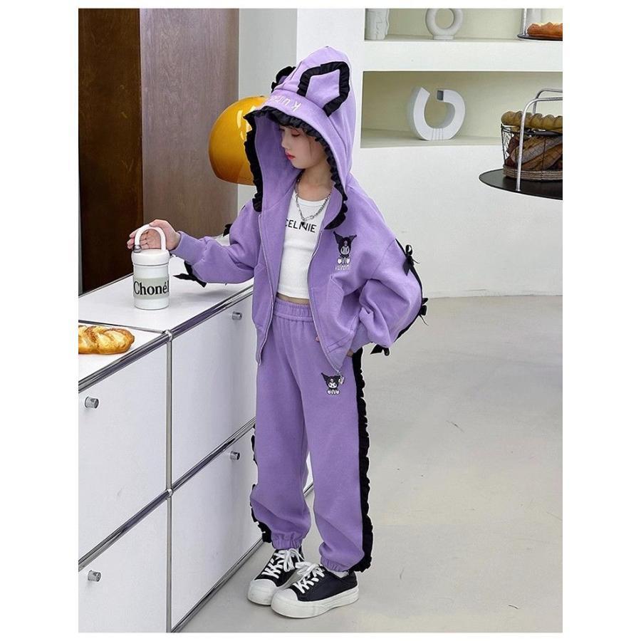 クロミ ちゃん 子供 パーカー 上下セット ジャケット コート 長袖 長