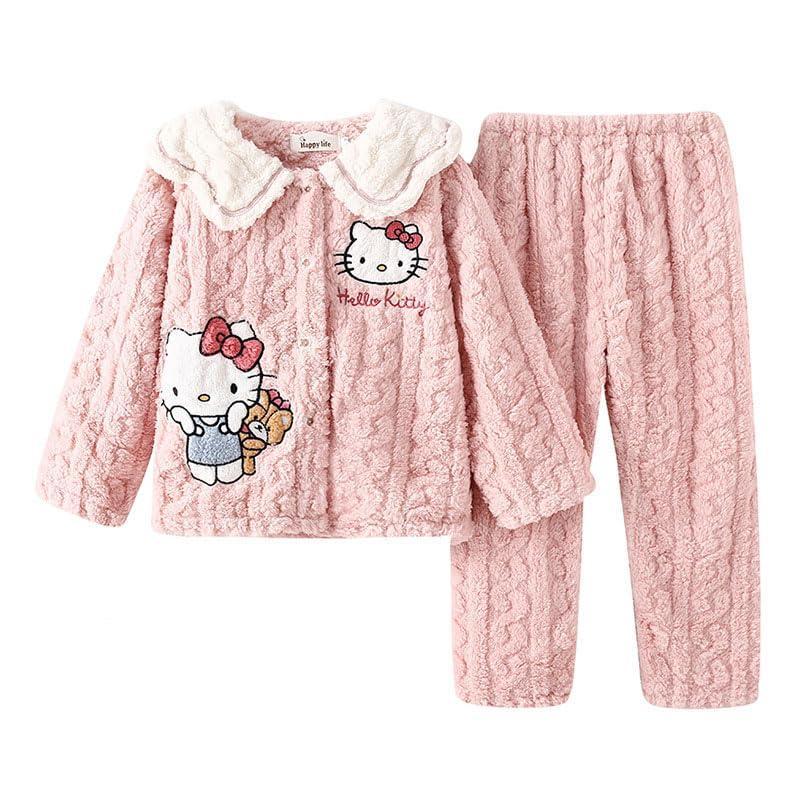 パジャマ 子供 冬 クロミ メロディ シナモンロール ルームウェア 上下