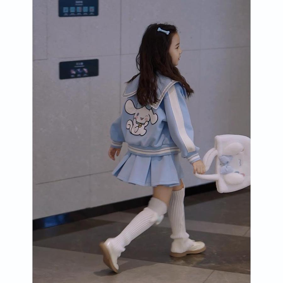 シナモロール フリルワンピース スカート レディース 子供 女の子 上下