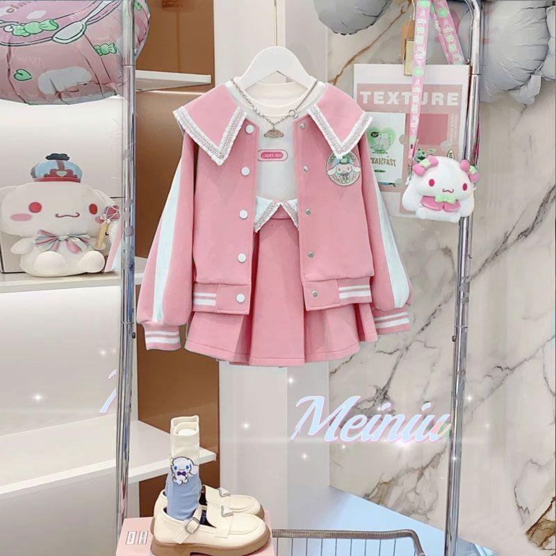 シナモロール フリルワンピース スカート レディース 子供 女の子 上下