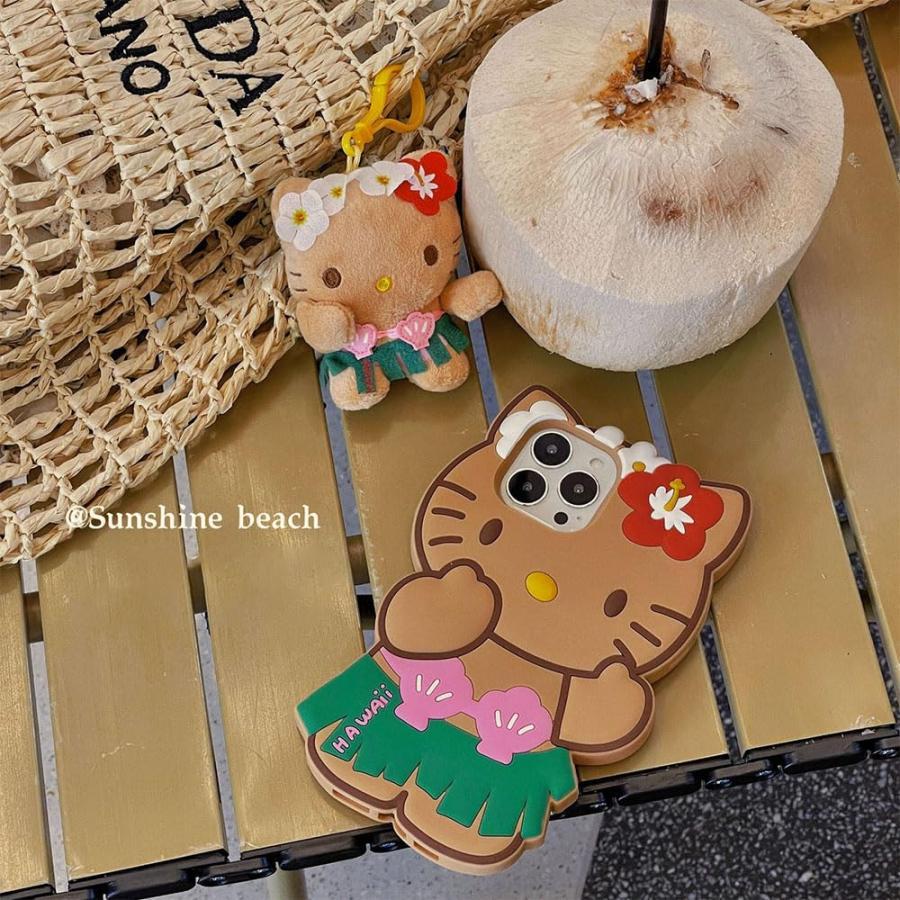 キティちゃん iphone17スマホケース キティ ハワイ風 日焼けキティ