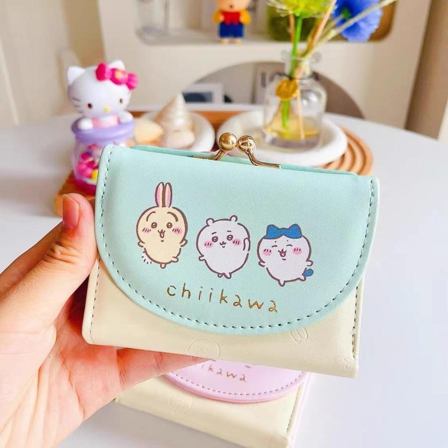 ちいかわ 財布 三つ折り財布 うさぎ がま口コインケース キャラクター 