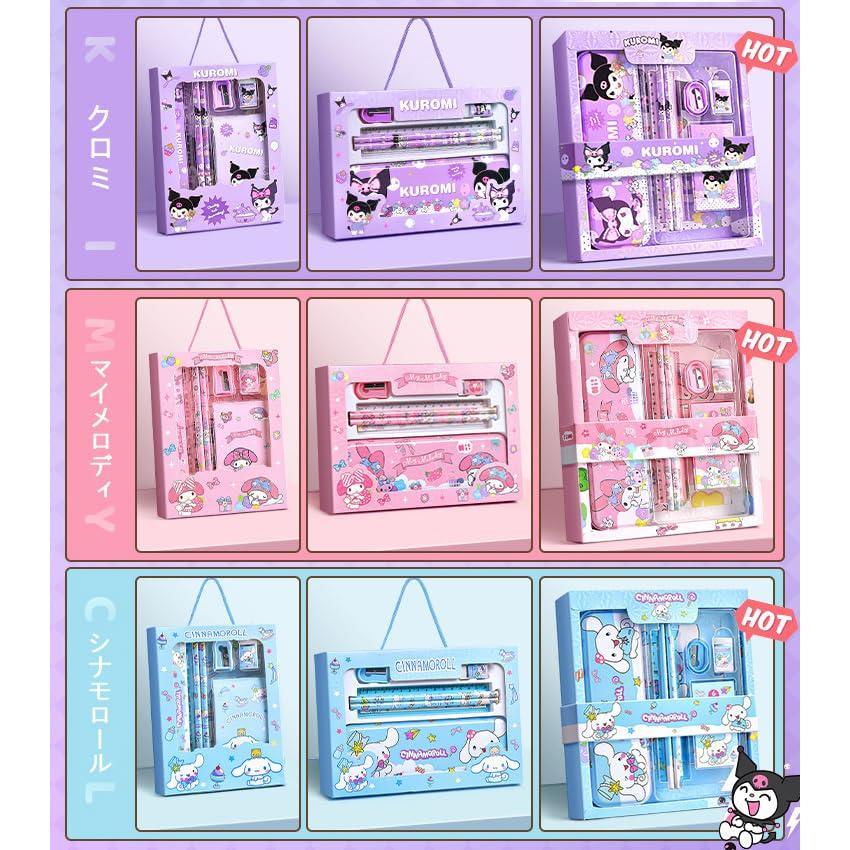 マイメロ クロミ ちゃん 文具セット ギフト箱 6/12点セット シナモ