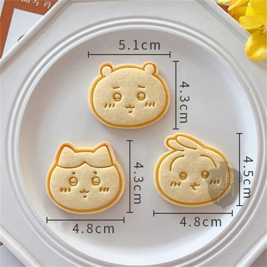 8点セット クッキー型抜き ちいかわ ハチワレ うさぎ モモンガ DIY焼き