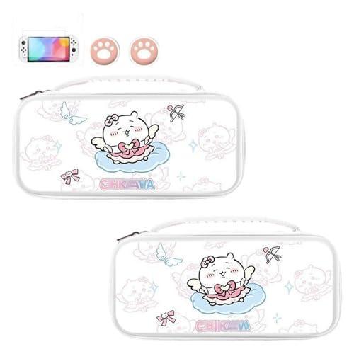 ちいかわ ハチワレ Switch2 対応 収納ケース 機収納袋 ネコ爪キャップ
