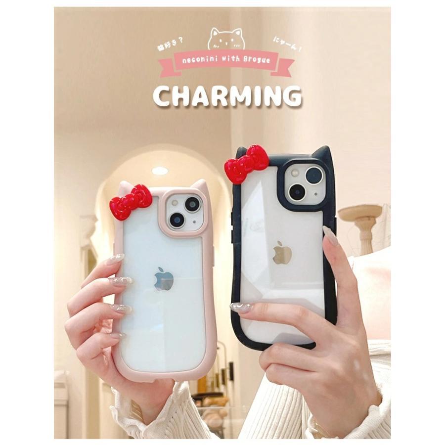 iphone17 ケース 韓国 猫耳 リボン付き iphone16e iphone16pro 16
