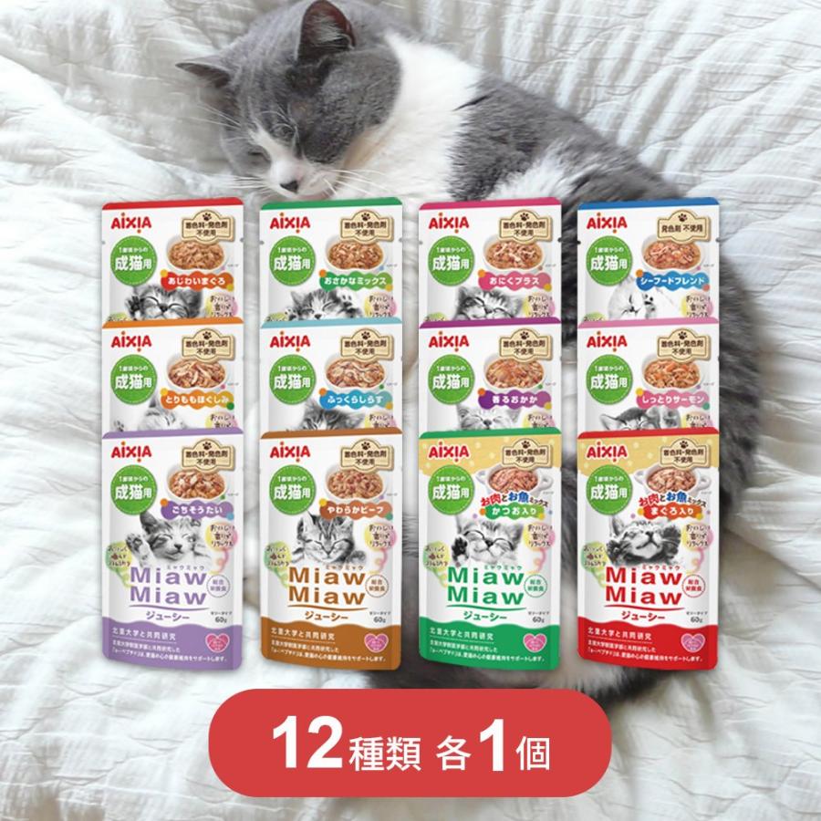 MiawMiaw (ミャウミャウ) ジューシー 60g 12種 食べ比べセット ゼリー