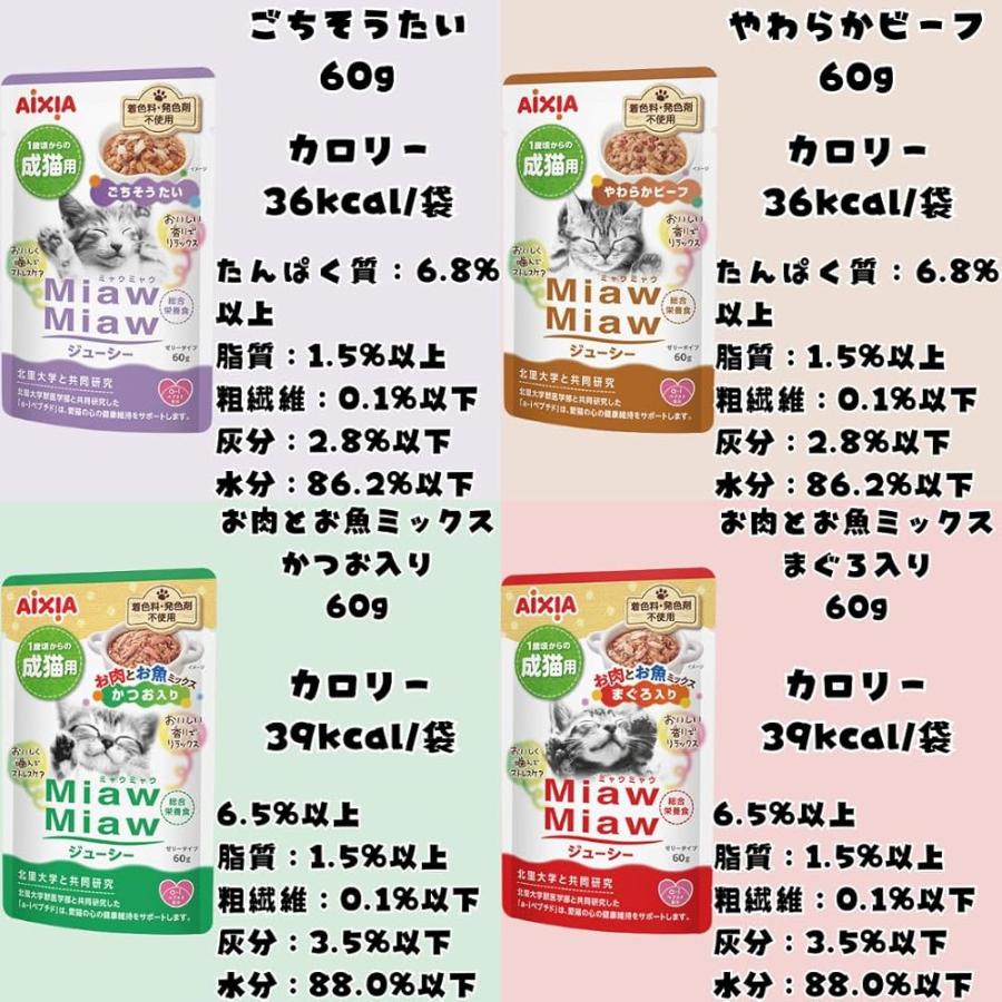 MiawMiaw (ミャウミャウ) ジューシー 60g 12種 食べ比べセット ゼリー