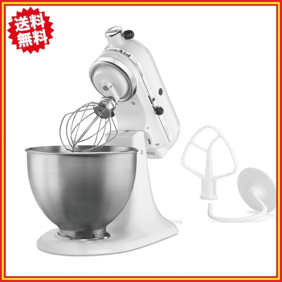 輝い 未使用品 KitchenAid WHITE スタンドミキサー 9KSM95WH キッチン