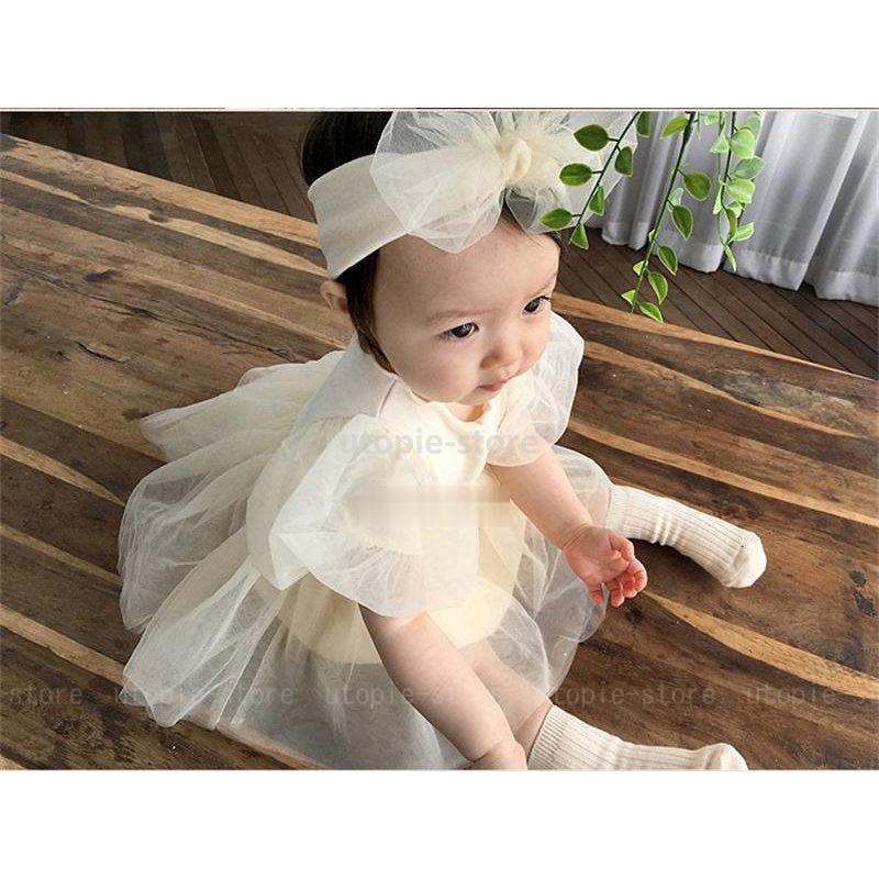 別倉庫からの配送 ベビー服 シューズ お食い初め 100日祝い お宮参り 新生児 出産祝い ベビー ベビー ワンピース ロンパース 半袖 60 70 80 秋 夏 セレモニードレス チュール ヘアバンド付き ベビードレス 女の子 結婚式 フォーマル Www Threeriversofs Com