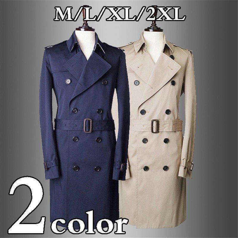 トレンチコート メンズ メルトン ウール ロングコート チェスターコート 今季ブランド